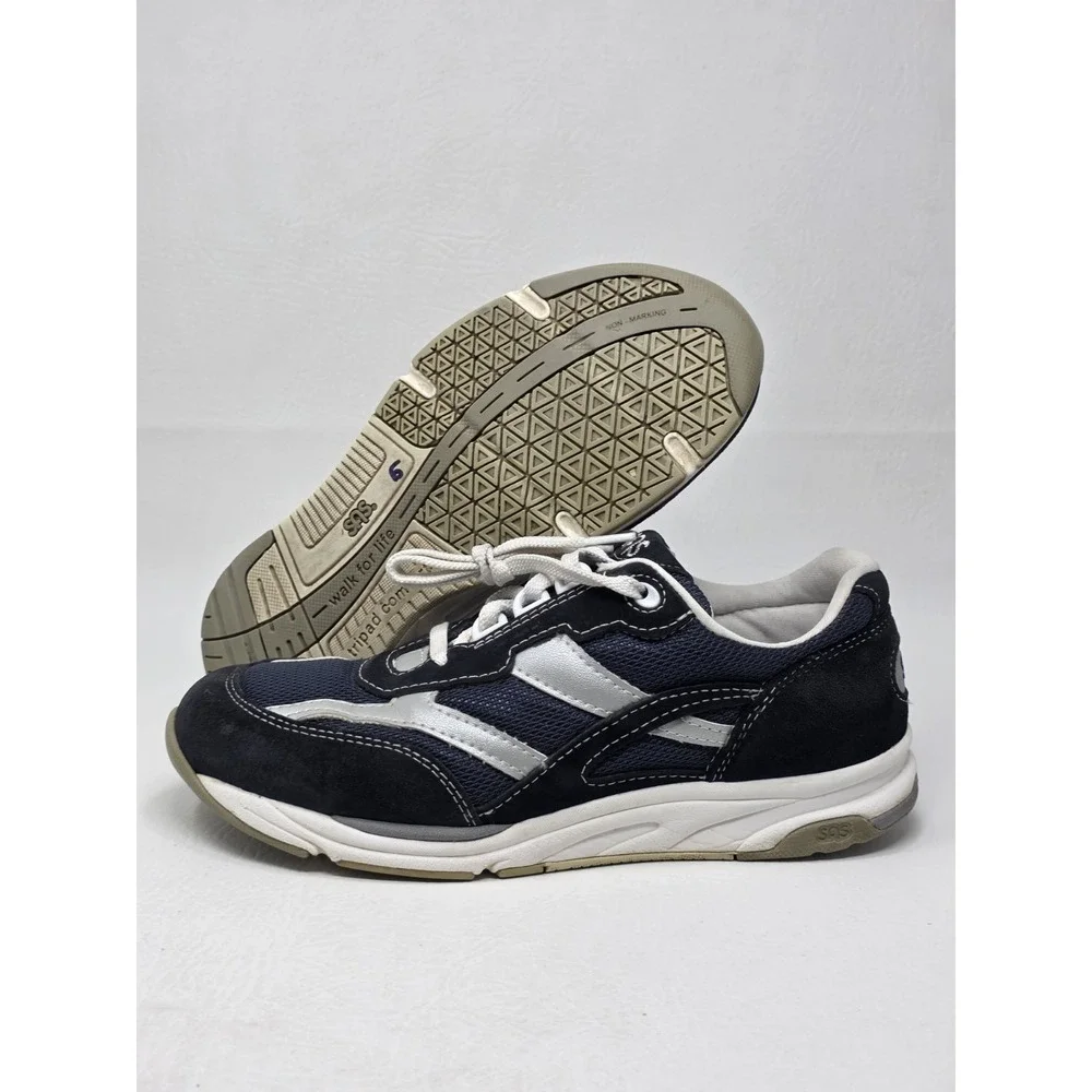 SAS Tour Mesh Lace Up Sneakers Tri-pad Comfort Made In The USA Women's  7.5 Blue